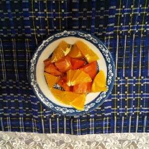 オレンジとトマトの簡単サラダ